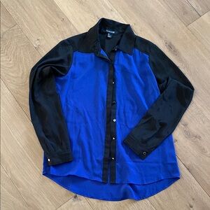 Forever 21 Color Blocked Button Down Shirt